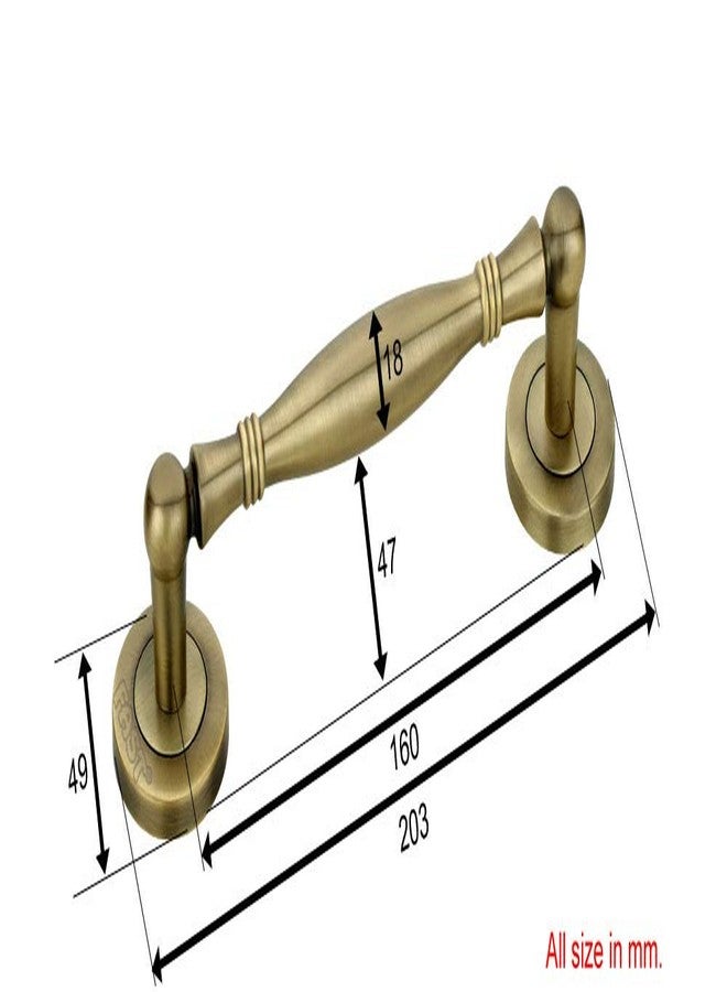 فاست مقبض سحب الباب الرئيسي FAST Dh43 لجميع أنواع أبواب المنازل والمكاتب (8 بوصة، نحاس عتيق) - Image 2